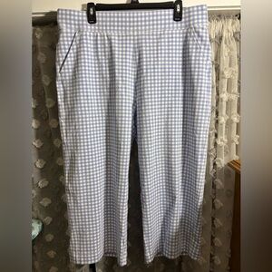 Duluth Trading Co Blue Checkered Women's Capris